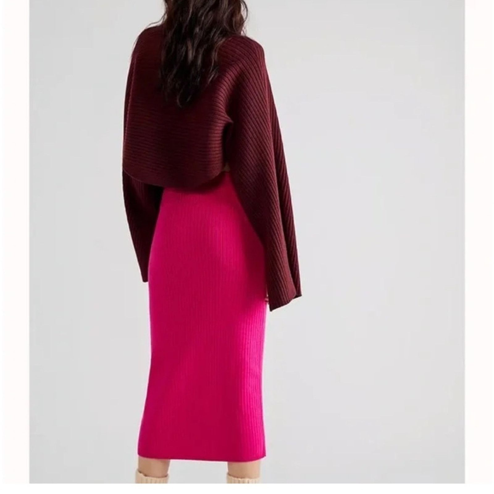 Free People NWOT Free People Skyline midi skirt Size 26" / US 2 / IT 38 - 2 Thumbnail