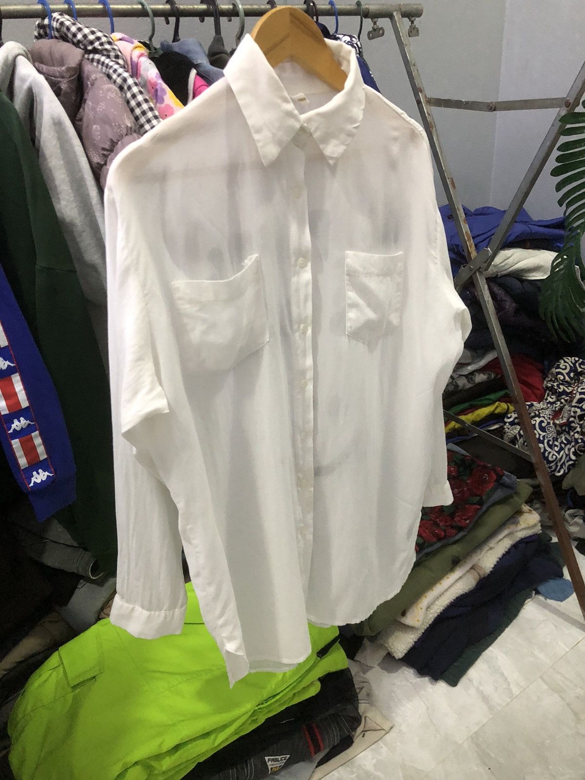 Designer × Japanese Brand Ungrid “no picnic no life” seen through button ups shirt Size US M / EU 48-50 / 2 - 3 Thumbnail