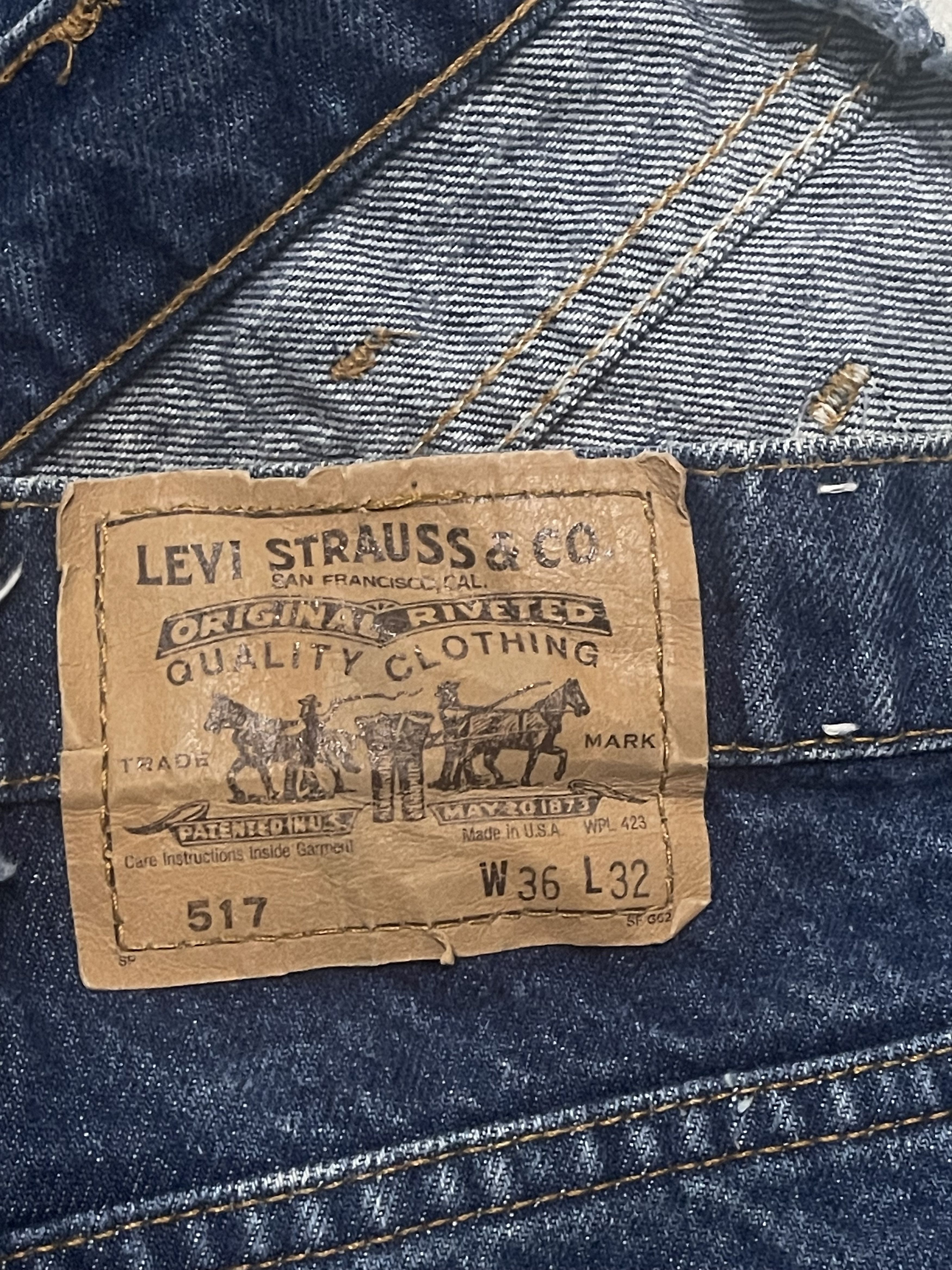 Levi's × Vintage Vintage Levis 517 Flare Blue Jeans USA Size US 36 / EU 52 - 3 Thumbnail