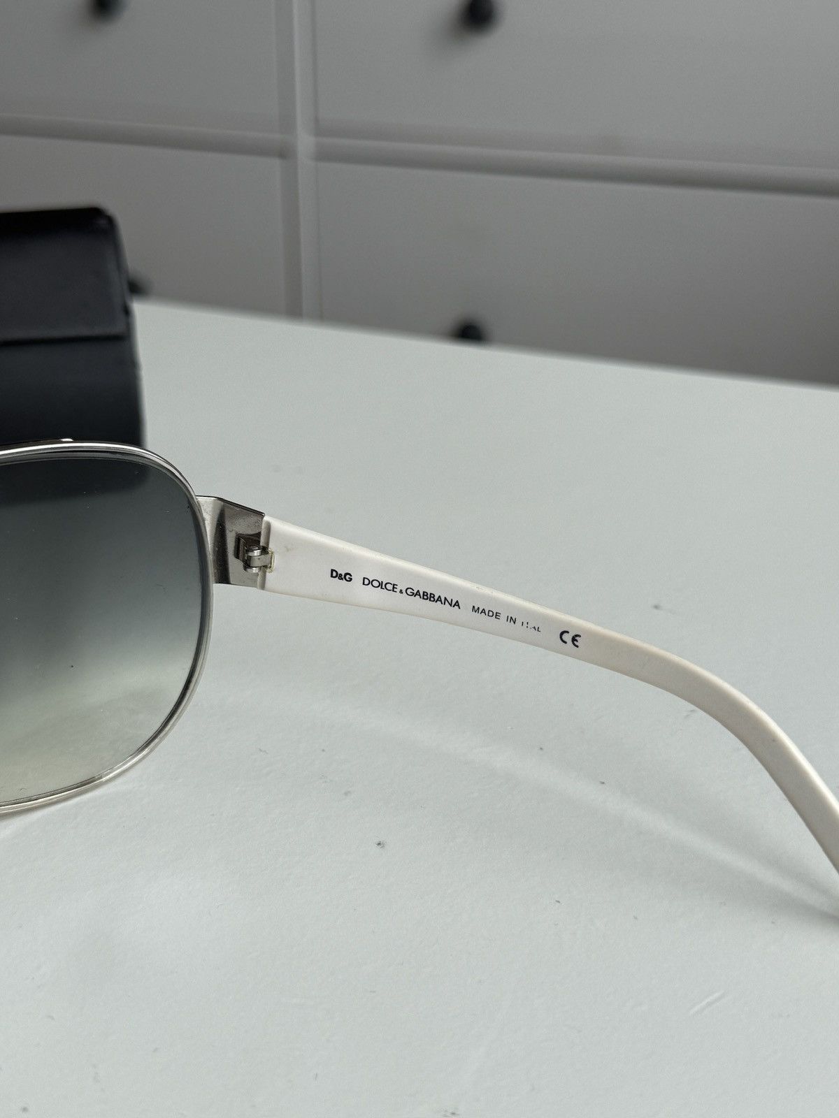 Designer Vintage y2k Dolce & Gabbna shield sunglasses avantgarde rare Size ONE SIZE - 6 Thumbnail