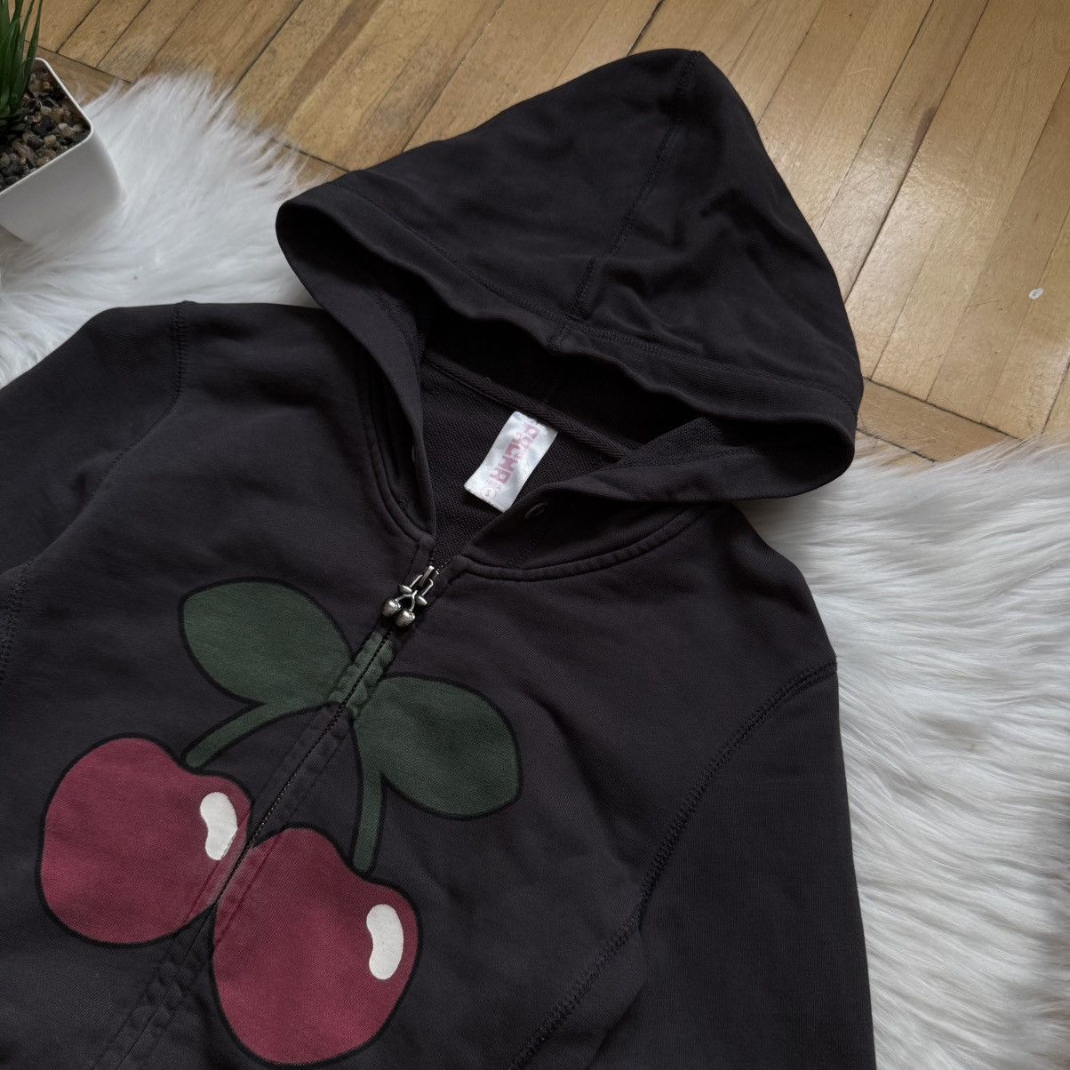 Hysteric Glamour 📌 Vintage Pacha Ibiza Cherrys Y2K Zip Up Hoodie Size S / US 4 / IT 40 - 3 Thumbnail