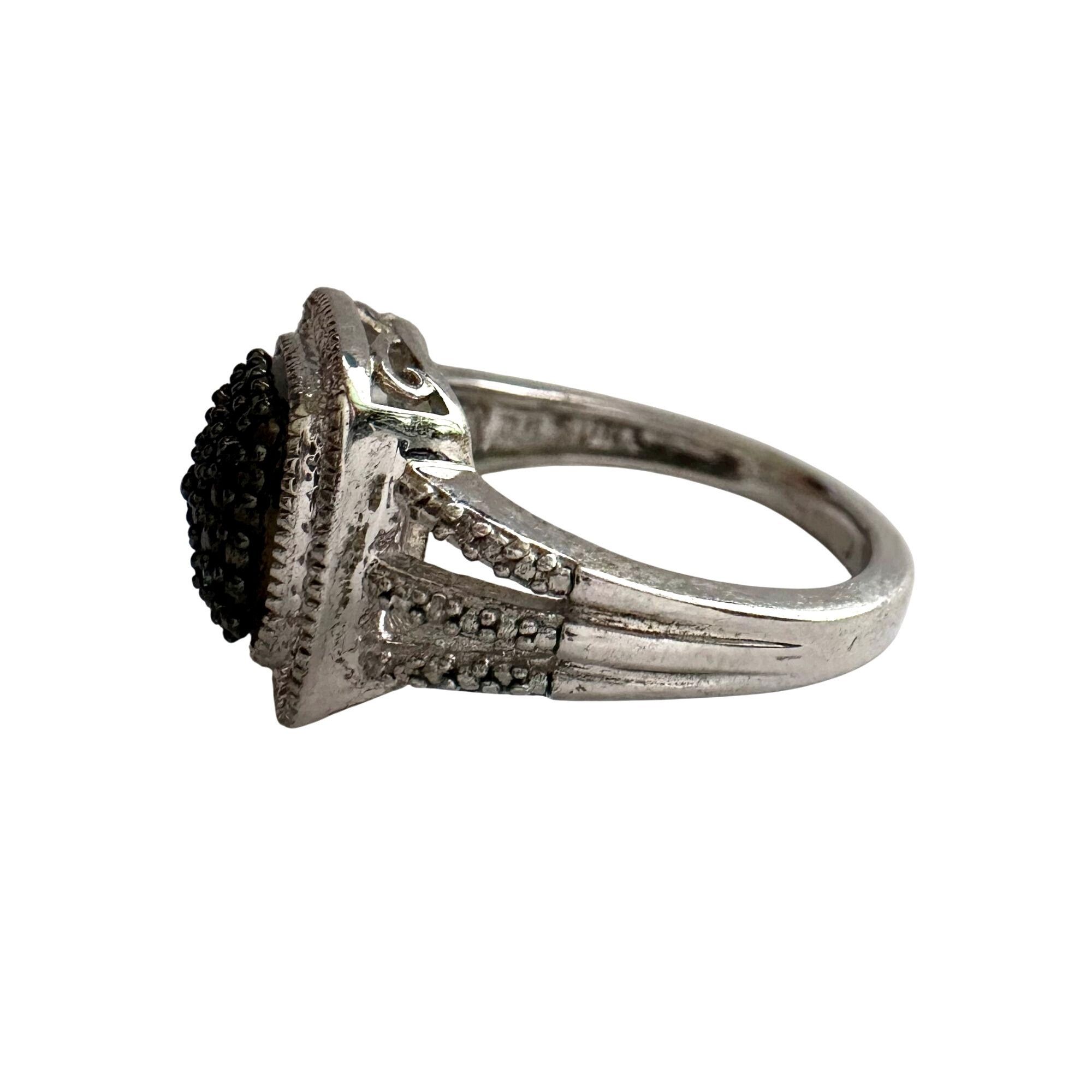 Other Genuine Deep Blue Diamond Ring Size 7 - Pretty Cushion Cut D Size ONE SIZE - 7 Thumbnail