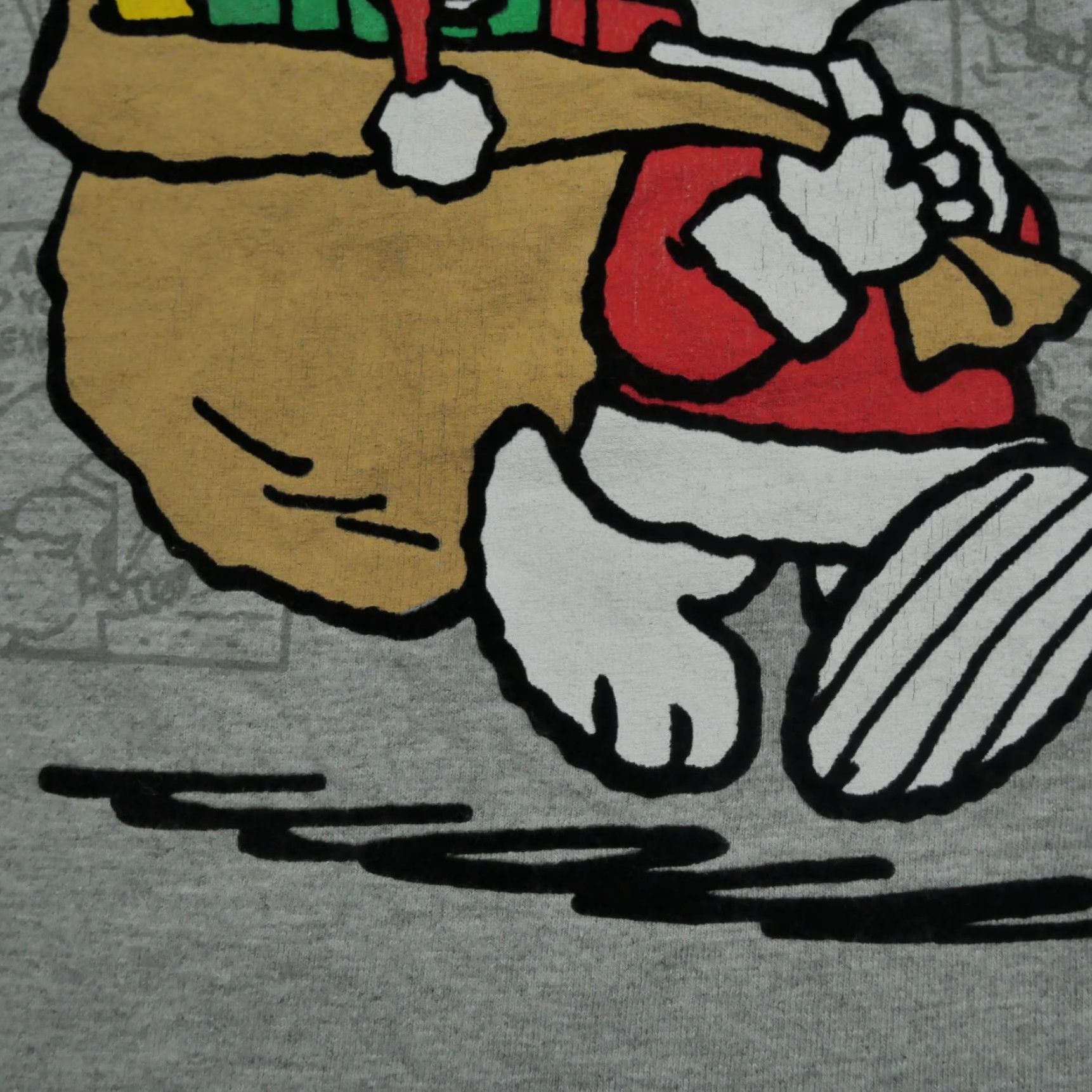 Peanuts Vintage Peanuts Snoopy T-Shirt Mens XL Gray Santa Christmas 90s Art Theme Mens Size US XL / EU 56 / 4 - 4 Thumbnail