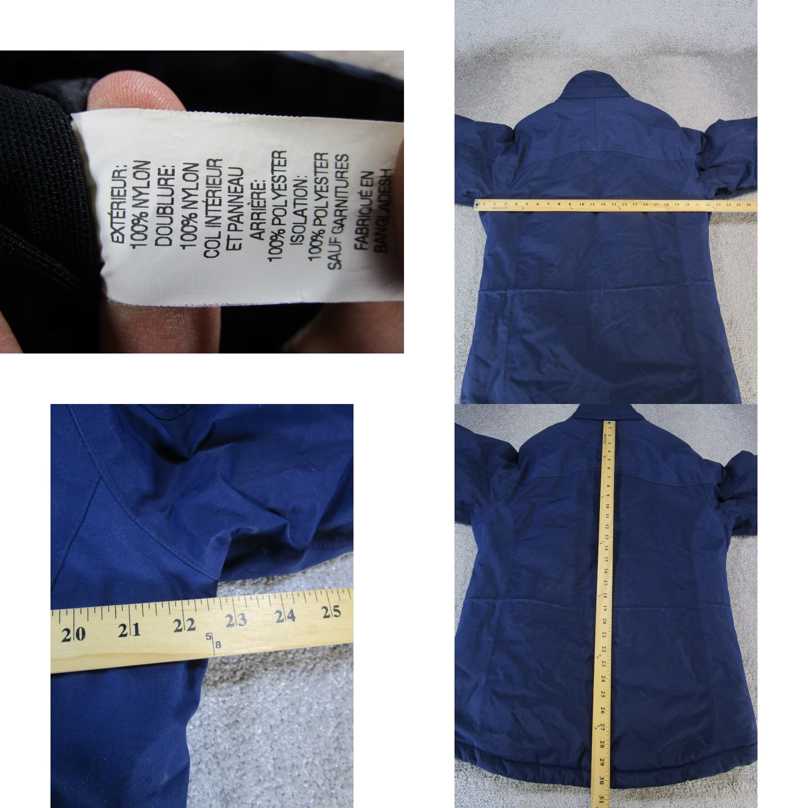 Vintage L.L. Bean Jacket Mens Small Blue Windbreaker Nylon Softshell Mid-Length Standing Collar Regular Fit Size US S / EU 44-46 / 1 - 8 Thumbnail