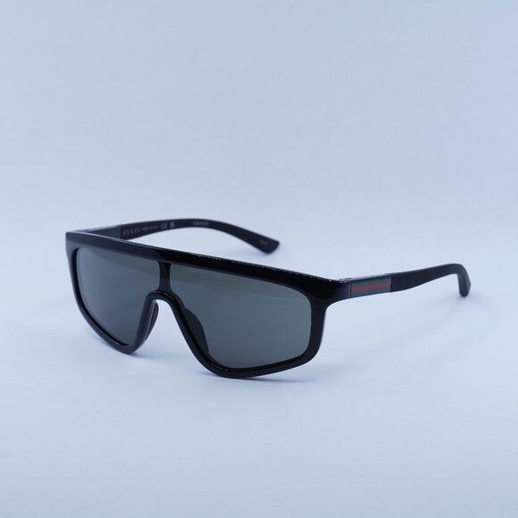 Gucci 🕶️ New Gucci GG1736S 001 Sunglasses - Shiny Solid Black Size ONE SIZE - 1 Thumbnail