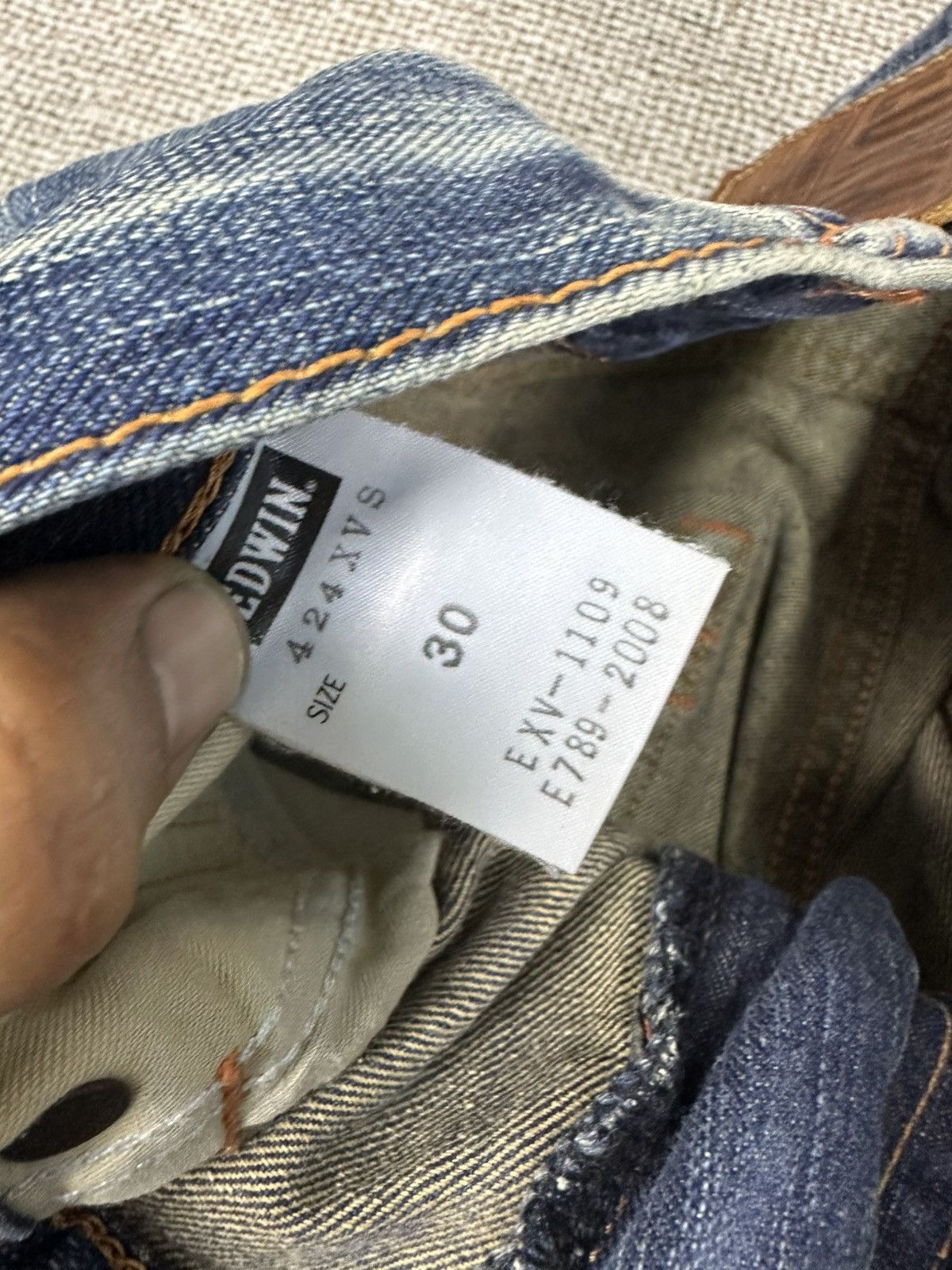 Edwin Vintage Edwin Exclusive Faded Thrash Denim 30x30 D768 Size US 30 / EU 46 - 15 Thumbnail
