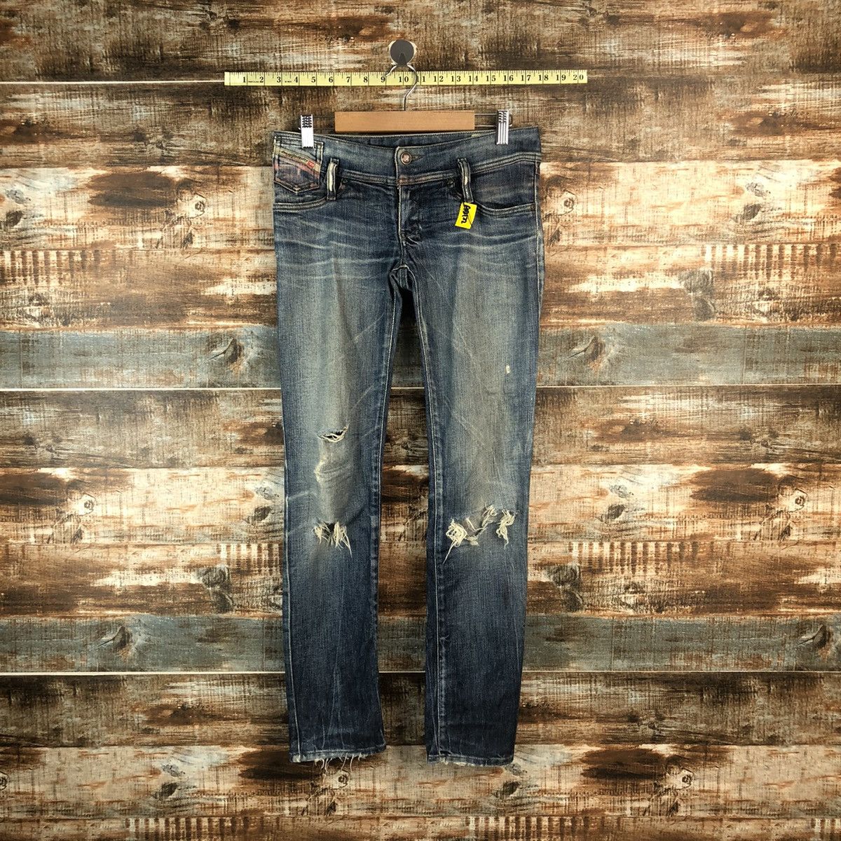 Diesel Diesel italy Black Distressed ripped Denim Pants #A2117 Size 27" / US 4 / IT 40 - 1 Thumbnail