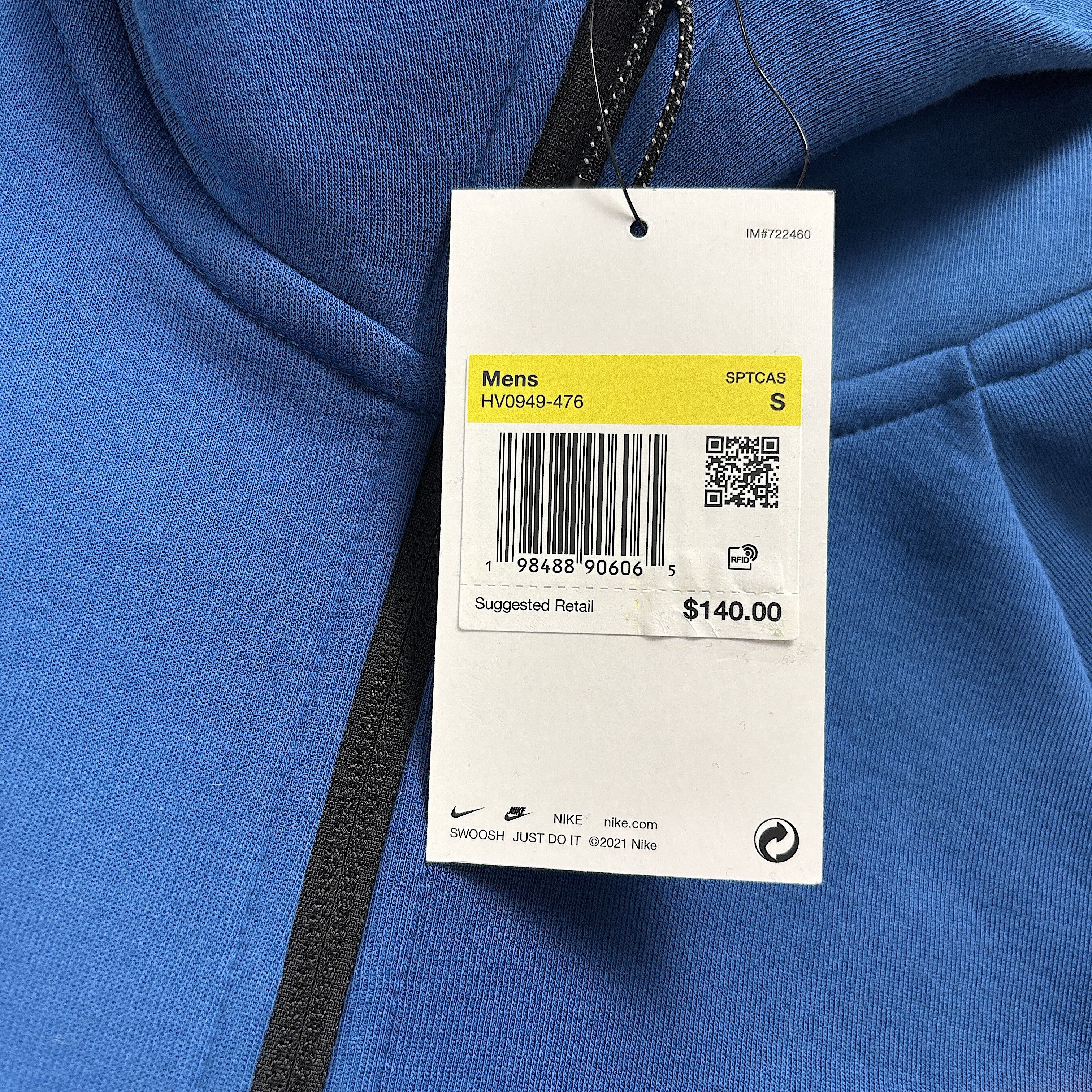 Nike Nike Mens Tech Fleece Zip Up NWT Hoodie Blue Sz S Size US S / EU 44-46 / 1 - 3 Thumbnail