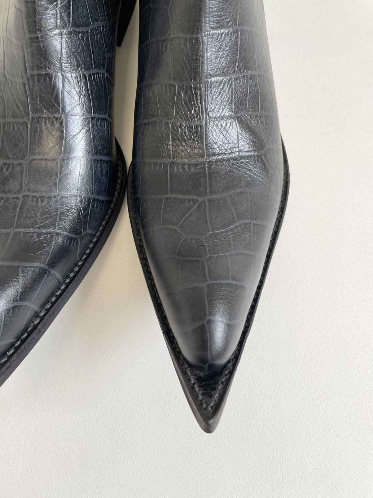 Comme des Garcons S/S 15 Extended Pointy Leather Boots Size US 8 / EU 41 - 9 Thumbnail