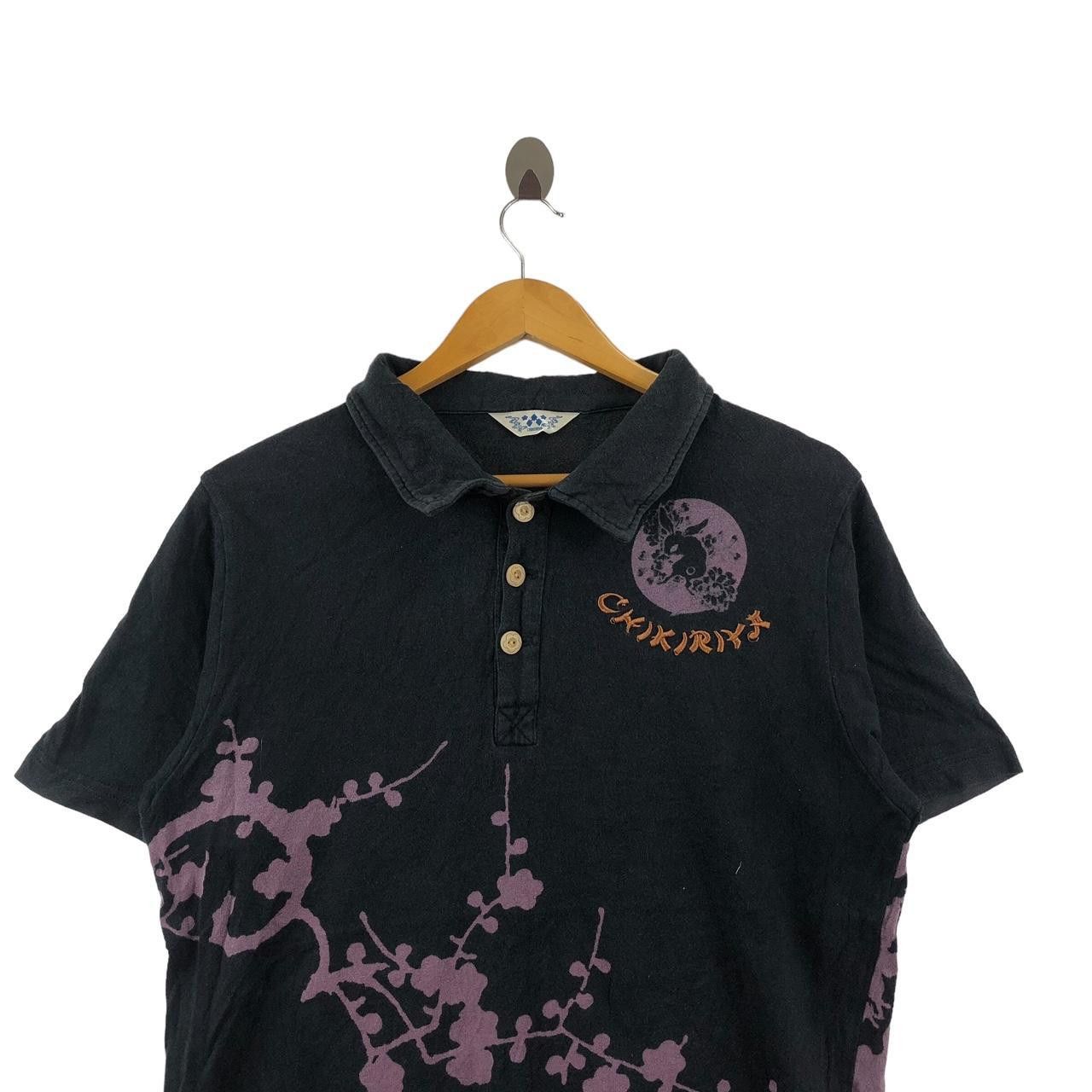 Japanese Brand CHIKIRIYA JAPAN SAKURA Art Painting Polo Tee Shirt Anime Size M / US 6-8 / IT 42-44 - 3 Thumbnail