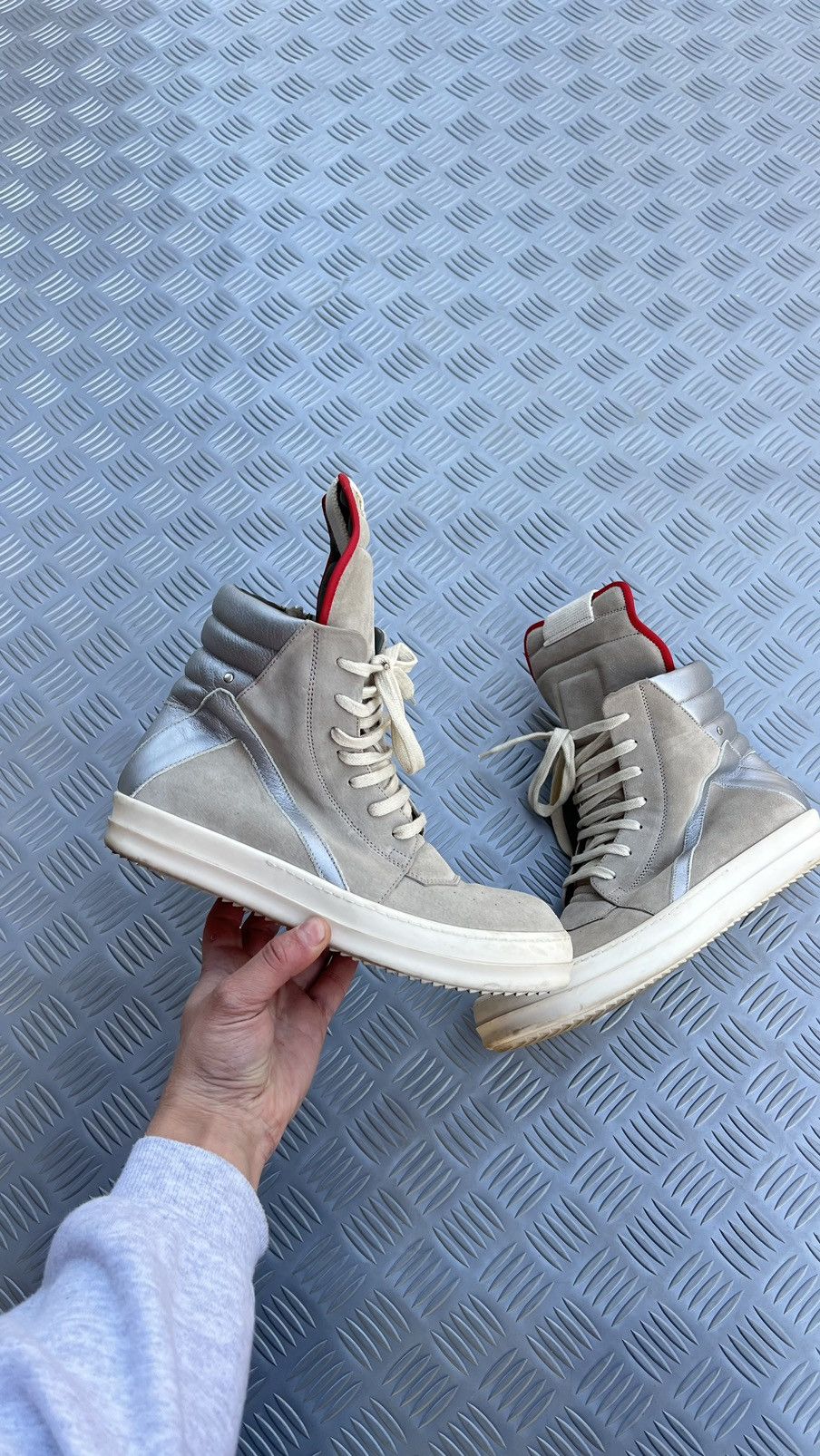Rick Owens Rick Owens geobasket pearl reflective Size US 7.5 / EU 40-41 - 6 Thumbnail