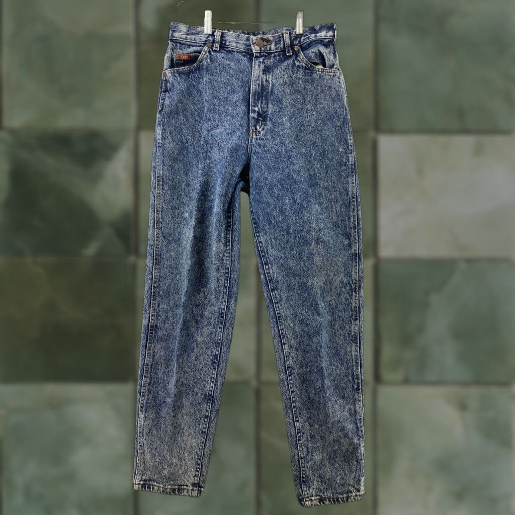 Lee VTG Lee Mom Jeans Size 11 M High Rise Tapered Stonewashed Bleached 28X31 90s USA - Jeans - Women - 80s Theme Size 32" / US 10 / IT 46 - 1 Thumbnail