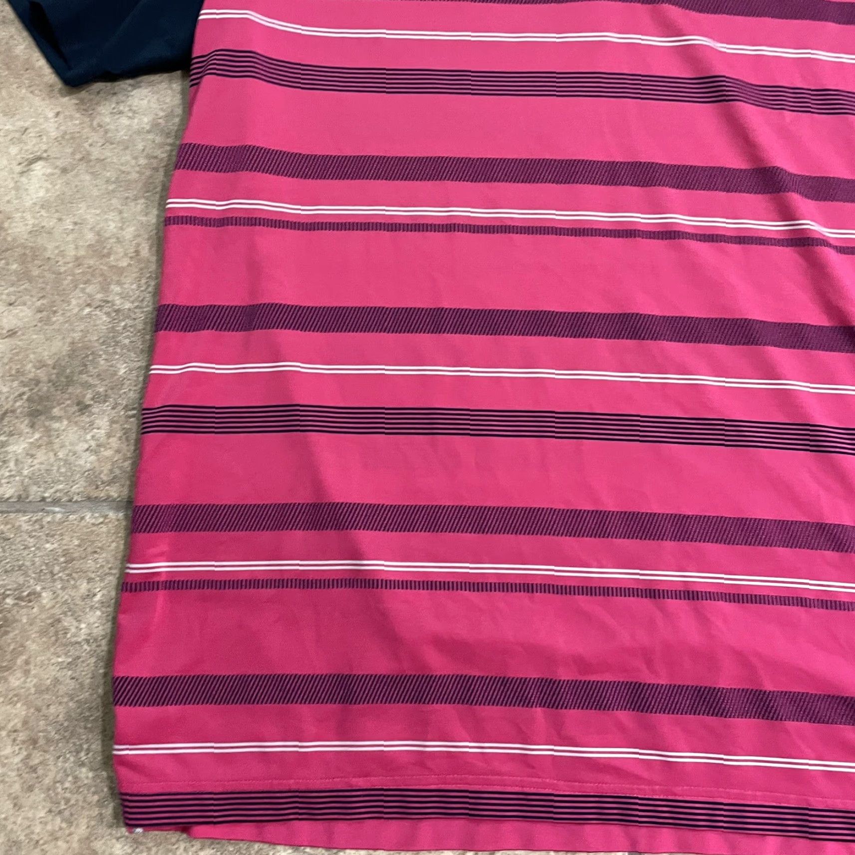 Adidas ADIDAS GOLF Polo Shirt Mens XL Pink Striped Rio Verde Golf Shirt Size US XL / EU 56 / 4 - 3 Thumbnail