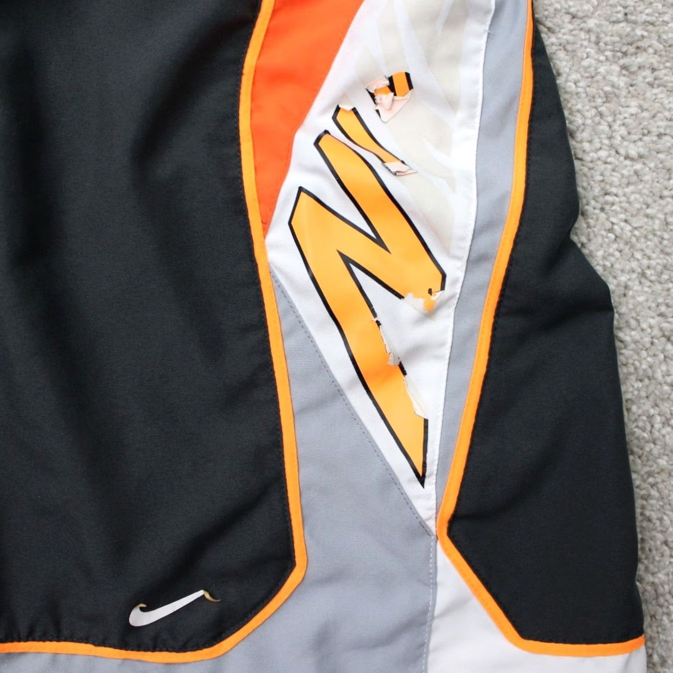 Nike Nike Swim Trunks Men 2XL Gray/Orange Lined Polyester Drawstring 10" Inseam Trunks Size ONE SIZE - 4 Thumbnail