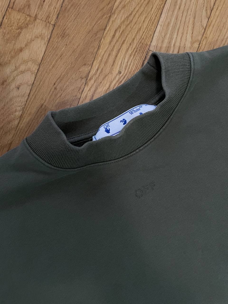 Designer × Off-White × Virgil Abloh 🔥VINTAGE OFF-WHITE PAINT ARROWS BIG LOGO CREWNECK🔥 Size US M / EU 48-50 / 2 - 4 Thumbnail