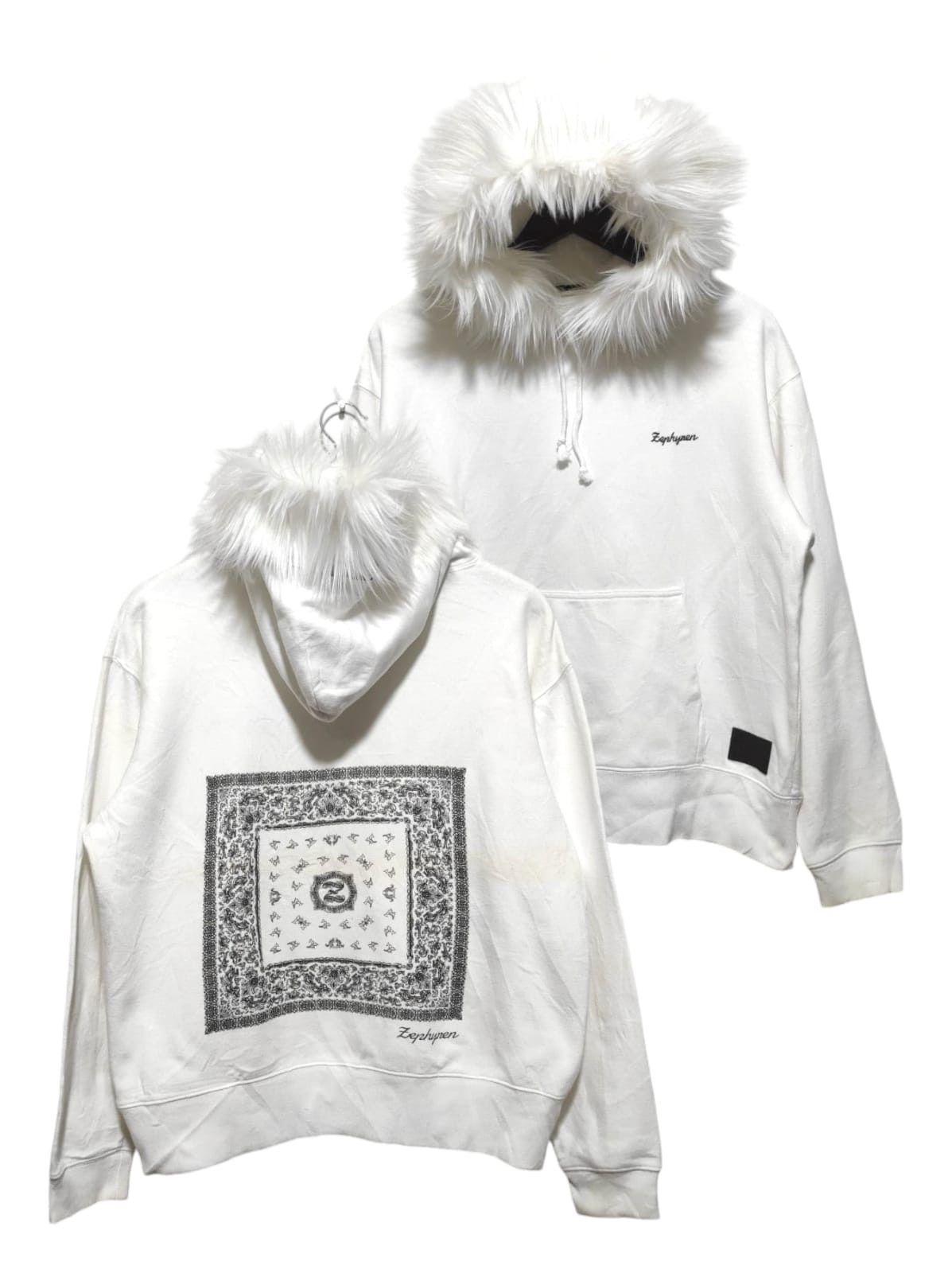 If Six Was Nine Zephyren Bandana Fur Hoodie IfSixWasNine LGB style white Size US M / EU 48-50 / 2 - 2 Thumbnail