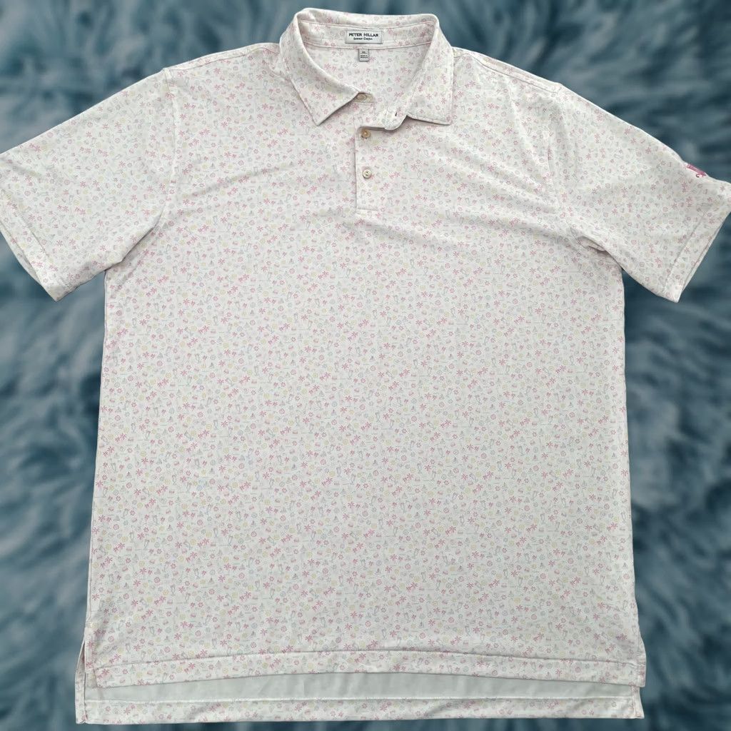 Peter Millar Peter Millar Polo Shirt Adult XL All Over Print Golf Men Size US XL / EU 56 / 4 - 1 Thumbnail