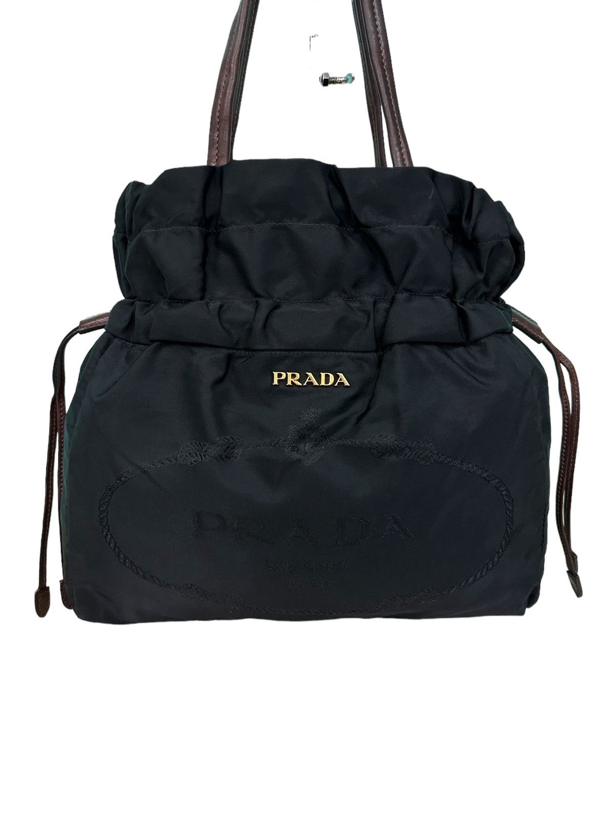 Prada AUTHENTIC PRADA TESSUTO DRAWSTRING TOTE BAG Size ONE SIZE - 2 Thumbnail