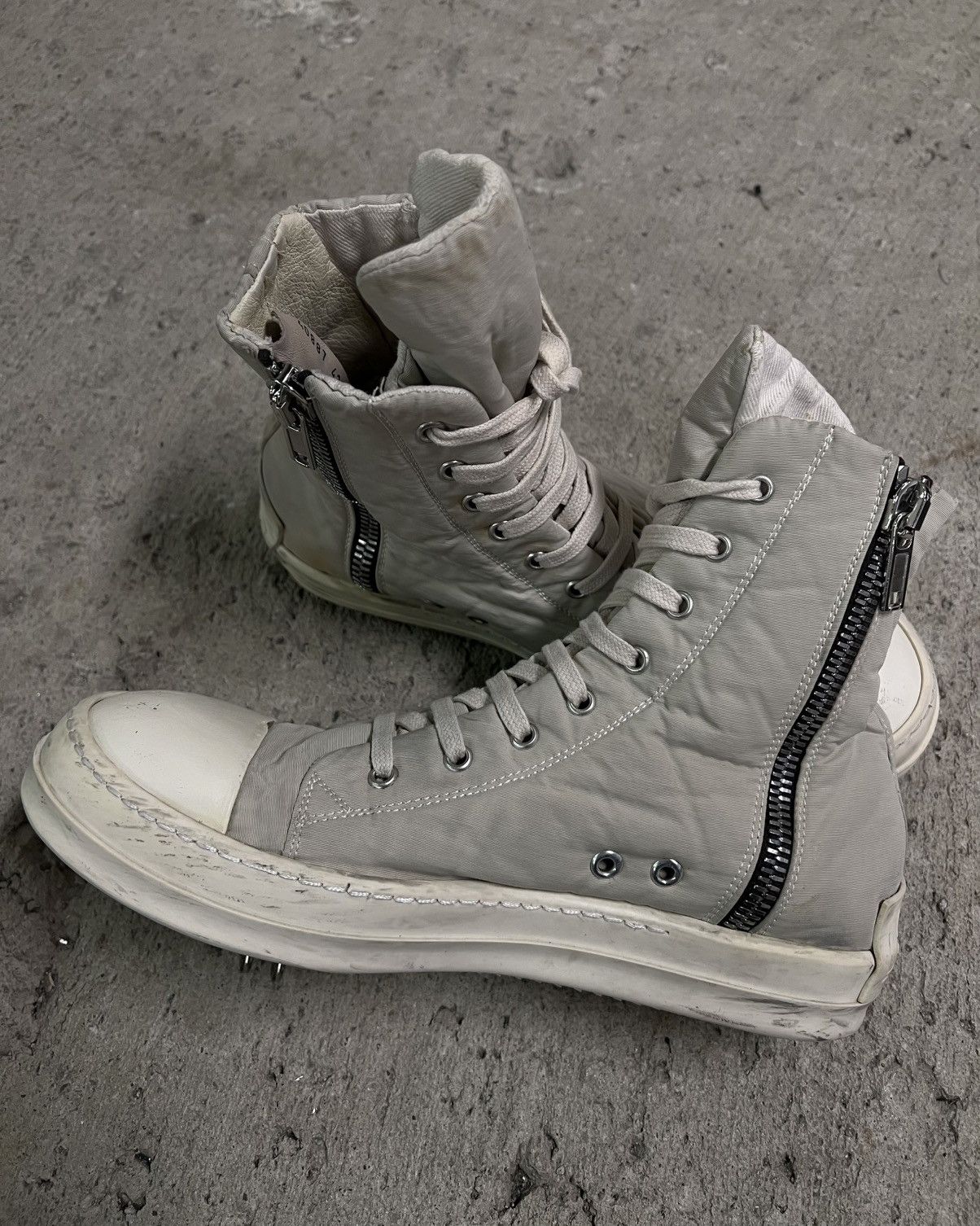 Rick Owens Drkshdw Rick Owens DRKSHDW Pearl High Ramones Size US 9.5 / EU 42-43 - 2 Thumbnail
