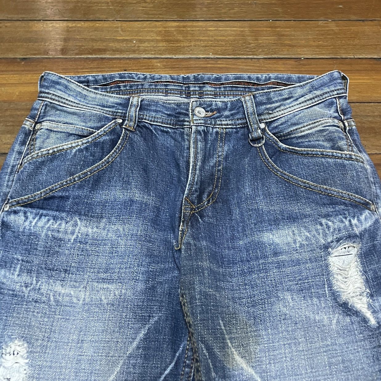 Nicole Club Rare Design Vintage Brand Nicole Club Distressed Jeans 1990s Size US 33 - 3 Thumbnail