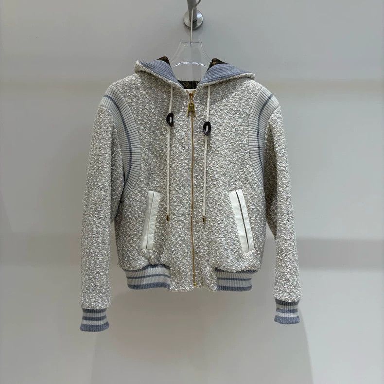 Louis Vuitton Louis Vuitton Tweed Teddy Hooded Jacket Size XXS / US 00 / IT 34 - 1 Thumbnail