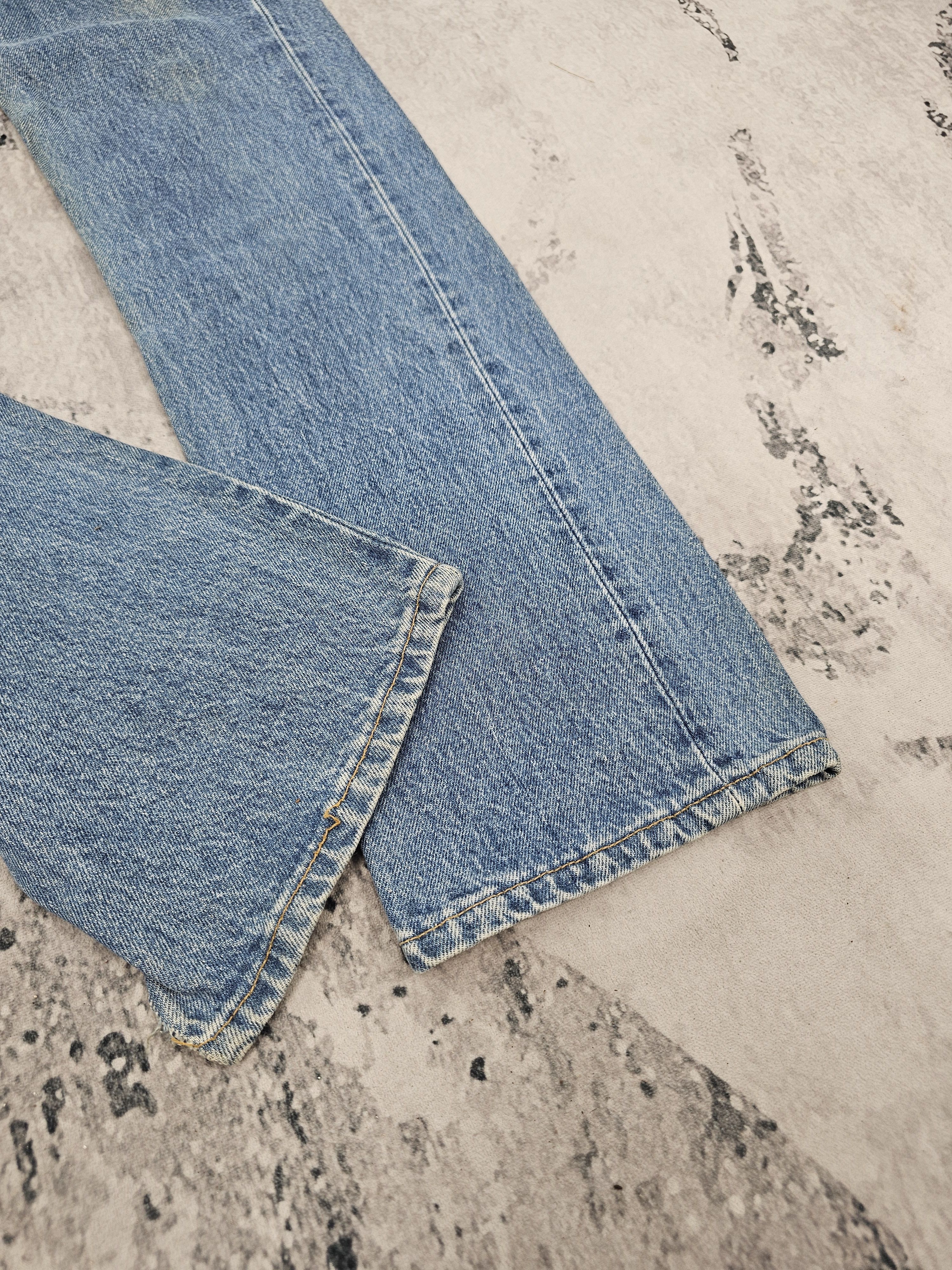 Levi's Vintage LEVIS 501 Ripped Blue Jeans L0449 Size 27X31.5 Size US 27 - 6 Thumbnail