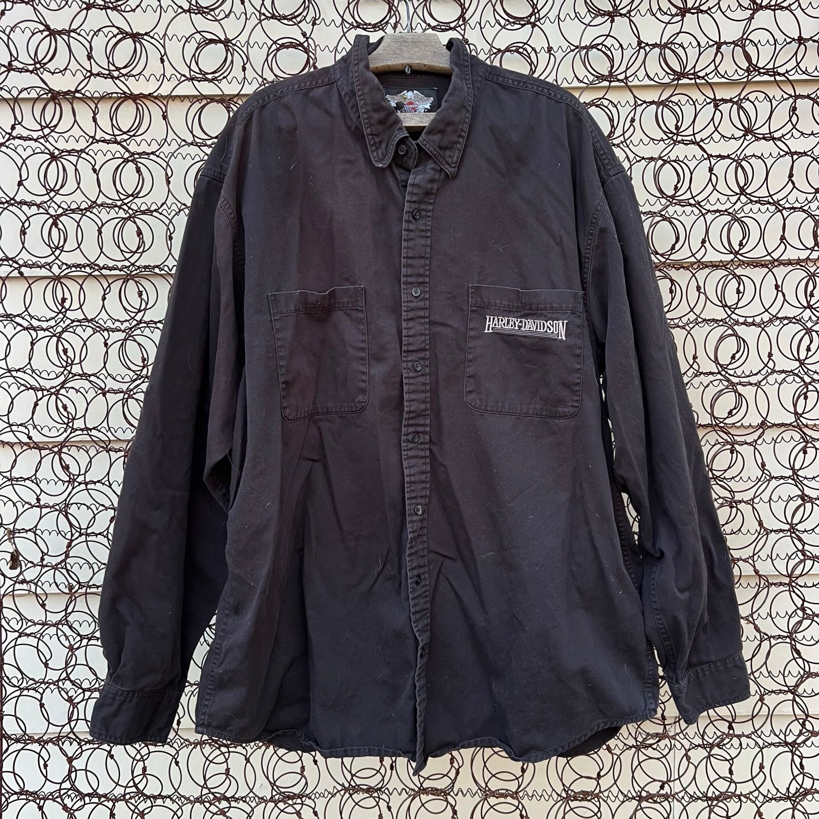 Harley Davidson Harley Davidson Black Long Sleeve Button Down Shirt 3XL TALL Size US XXL / EU 58 / 5 - 1 Thumbnail