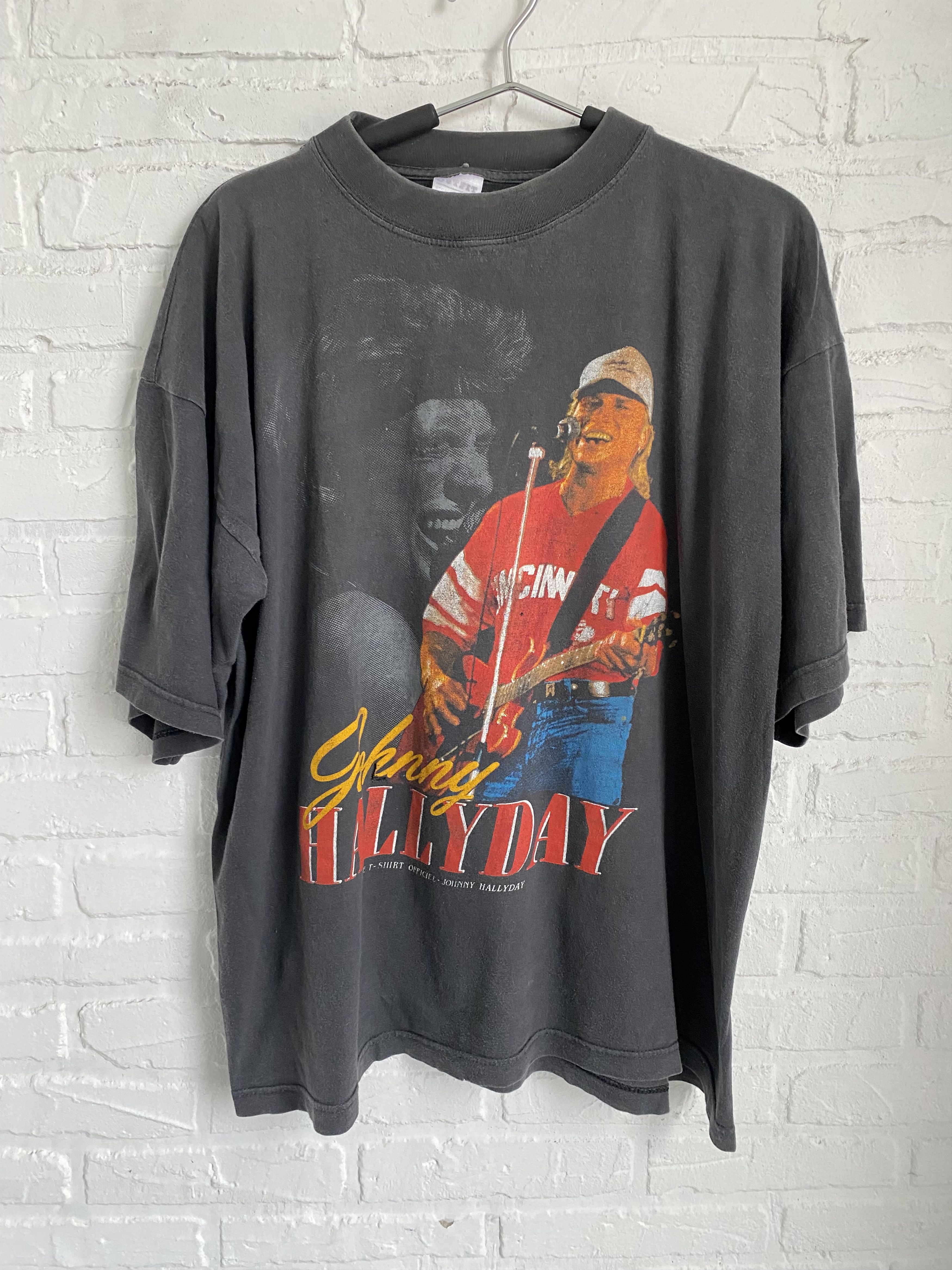 Band Tees × Vintage vintage 90s Johnny Hallyday rock t-shirt Size US L / EU 52-54 / 3 - 1 Thumbnail