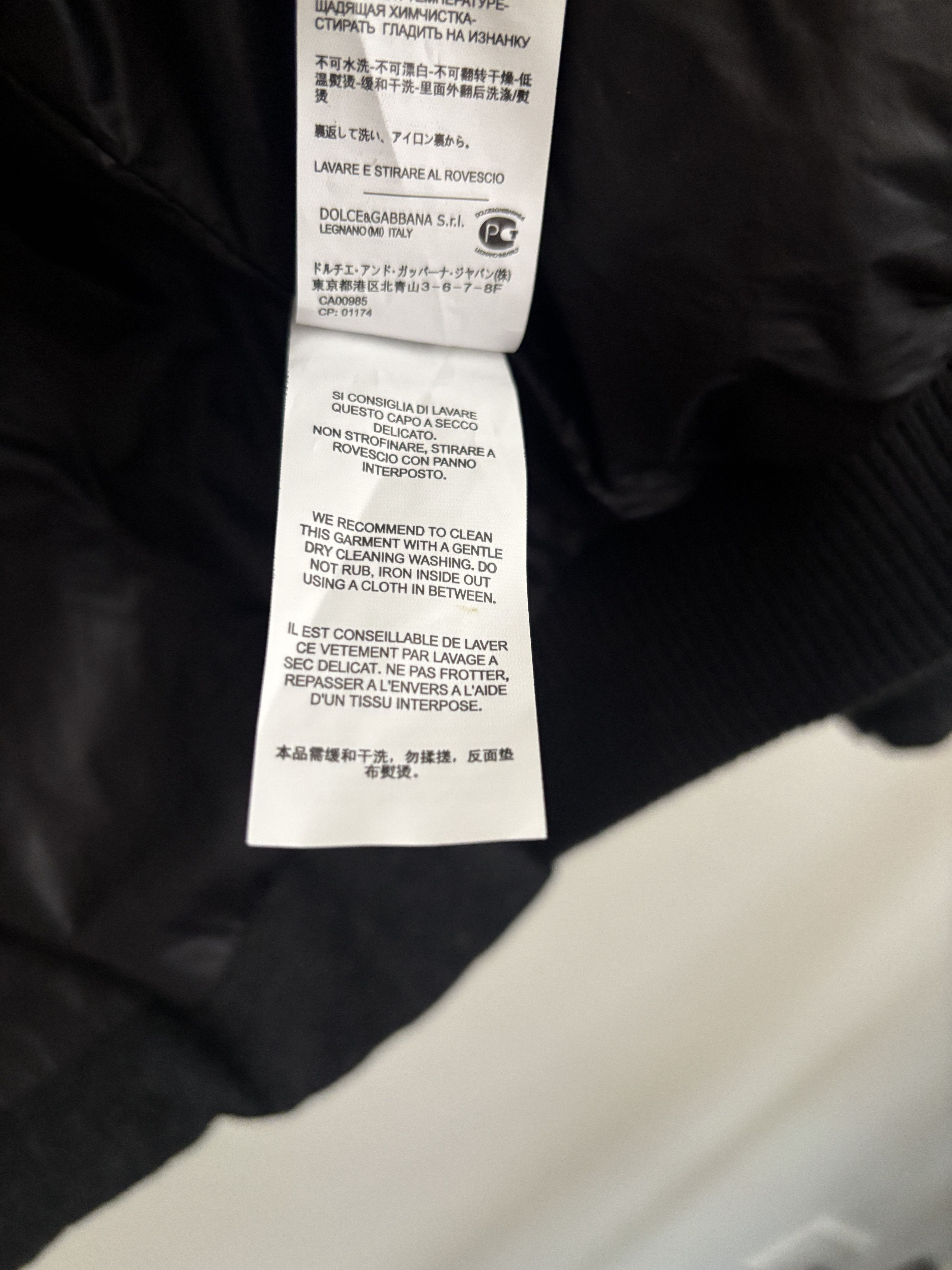 Dolce & Gabbana Bird, Dog Patch Wool Down Bomber Jacket - 48 S- M Size US M / EU 48-50 / 2 - 12 Thumbnail