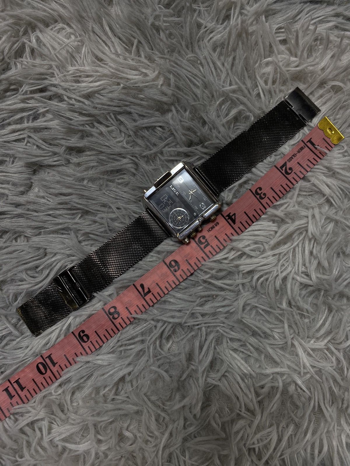 Japanese Brand Unique Square Multi-Dial Watch - Japanese Brand Size ONE SIZE - 15 Thumbnail