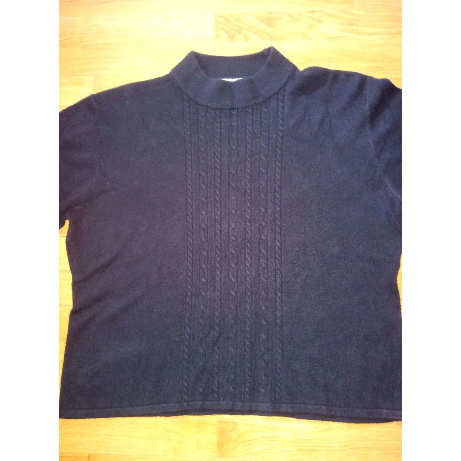 Vintage VINTAGE N touch Acrylic Turtle Neck Black Sweater XL Womens Pullover Turtleneck Size XL / US 12-14 / IT 48-50 - 5 Thumbnail