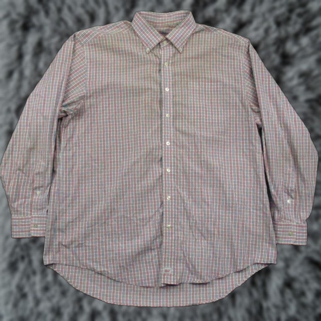 Vineyard Vines Vineyard Vines Murray Shirt Men's XXL Red White Blue Plaid Vintage Button-Front 2XL Classic Fit Size US XXL / EU 58 / 5 - 1 Thumbnail