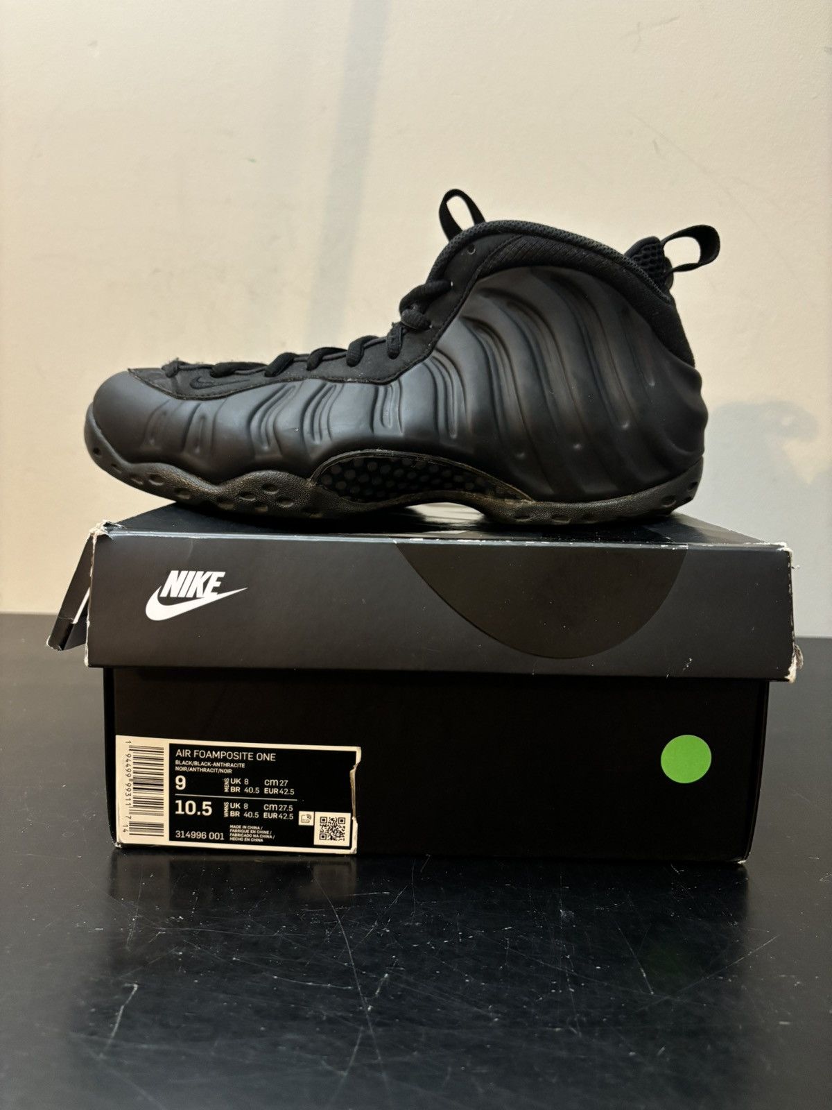Nike Nike Air Foamposite One Anthracite Black 2020 Size US 9 / EU 42 - 10 Thumbnail