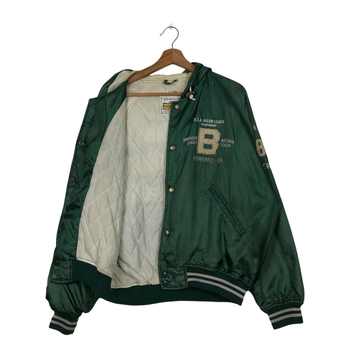 Japanese Brand 🔥SPORTSWEAR BOMBER JACKET MAJOR LEAGUE SPELL OUT BACK HIT Size US M / EU 48-50 / 2 - 15 Thumbnail
