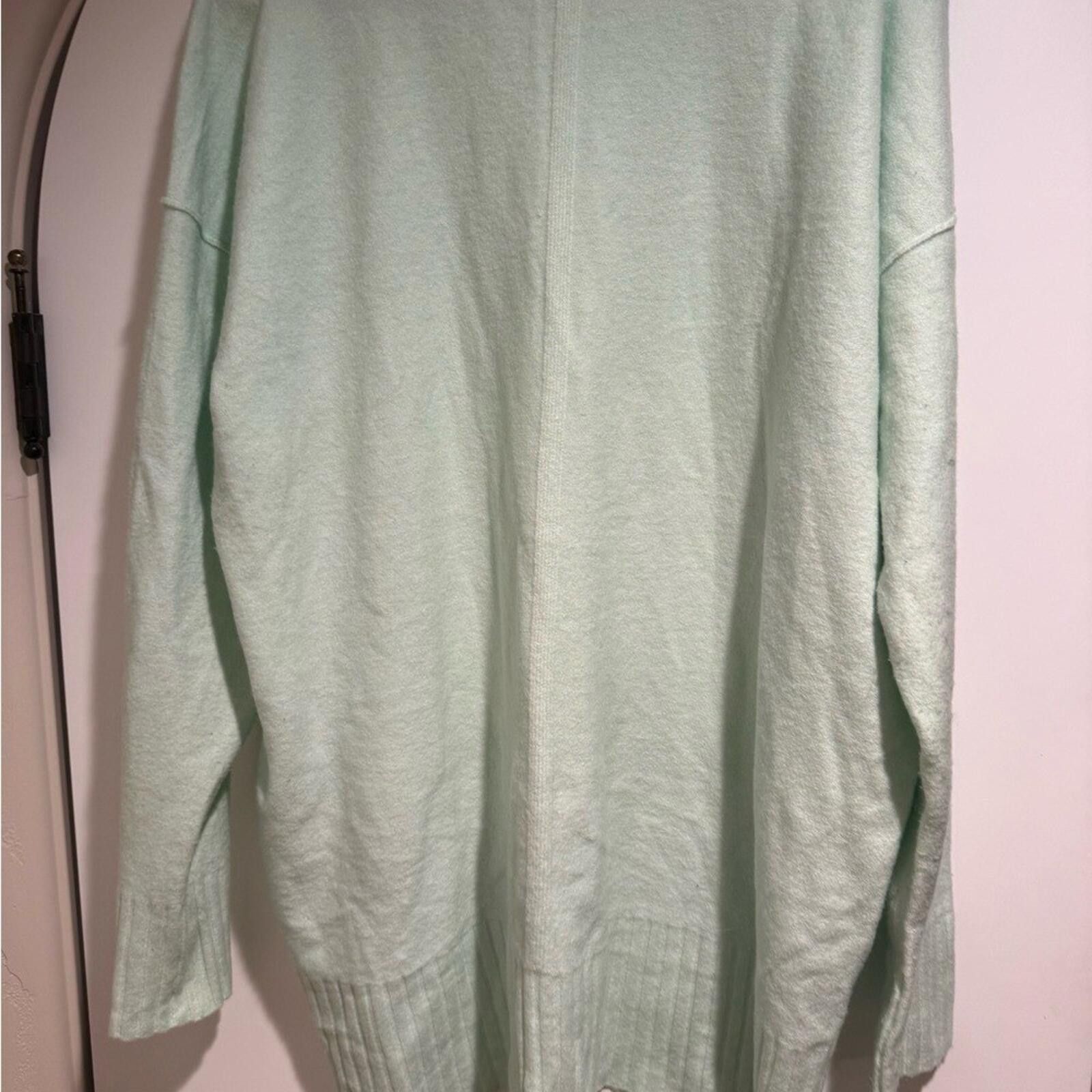 Free People Free People Phoebe Pullover Light Green Crew Neck Sweater L Size L / US 10 / IT 46 - 3 Thumbnail