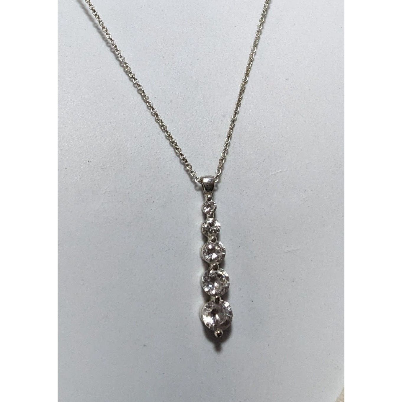 Other Roman Silver Tone Rhinestone Pillar Pendant Necklace Size ONE SIZE - 8 Thumbnail