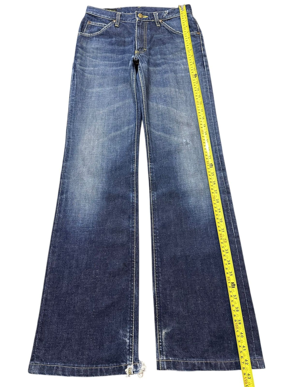 Lee Vintage Lee Riders Blue Faded Wash Style Wide Leg Jeans Size US 28 / EU 44 - 12 Thumbnail