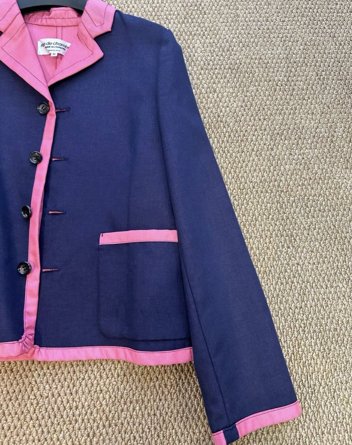 Comme des Garcons Comme des Garçons Navy Blue Blazer with Pink Trim K23 Size M / US 6-8 / IT 42-44 - 6 Thumbnail
