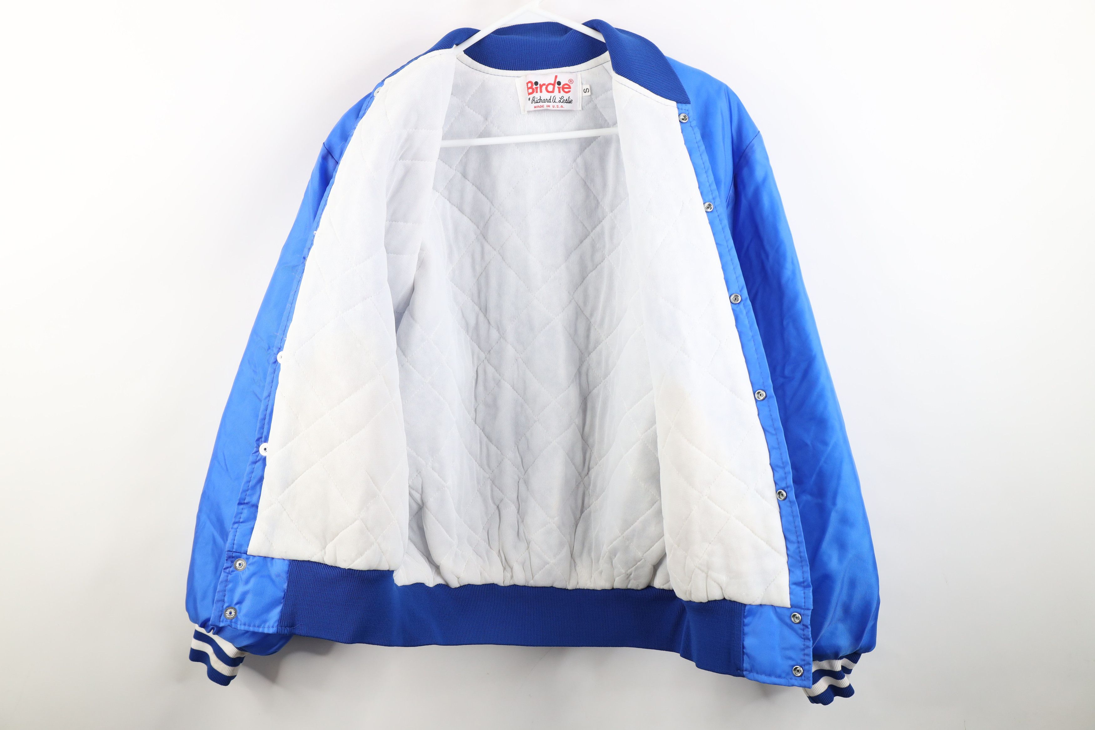 Vintage Vintage 70s Streetwear Satin Bomber Jacket Royal Blue USA Size US S / EU 44-46 / 1 - 11 Thumbnail