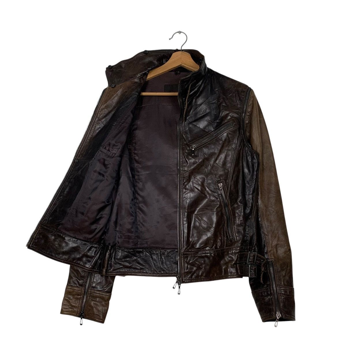 Tete Homme Tete Homme Biker Leather Jacket Size US S / EU 44-46 / 1 - 9 Thumbnail