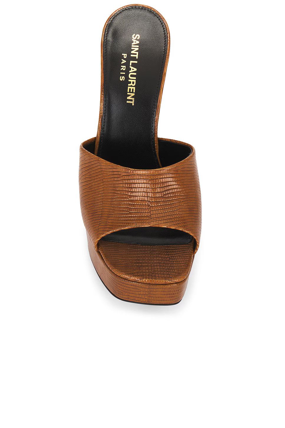 Saint Laurent Paris o1bcso1str0226 Boogie Platform Mules in Brown Size US 10 / IT 40 - 4 Thumbnail