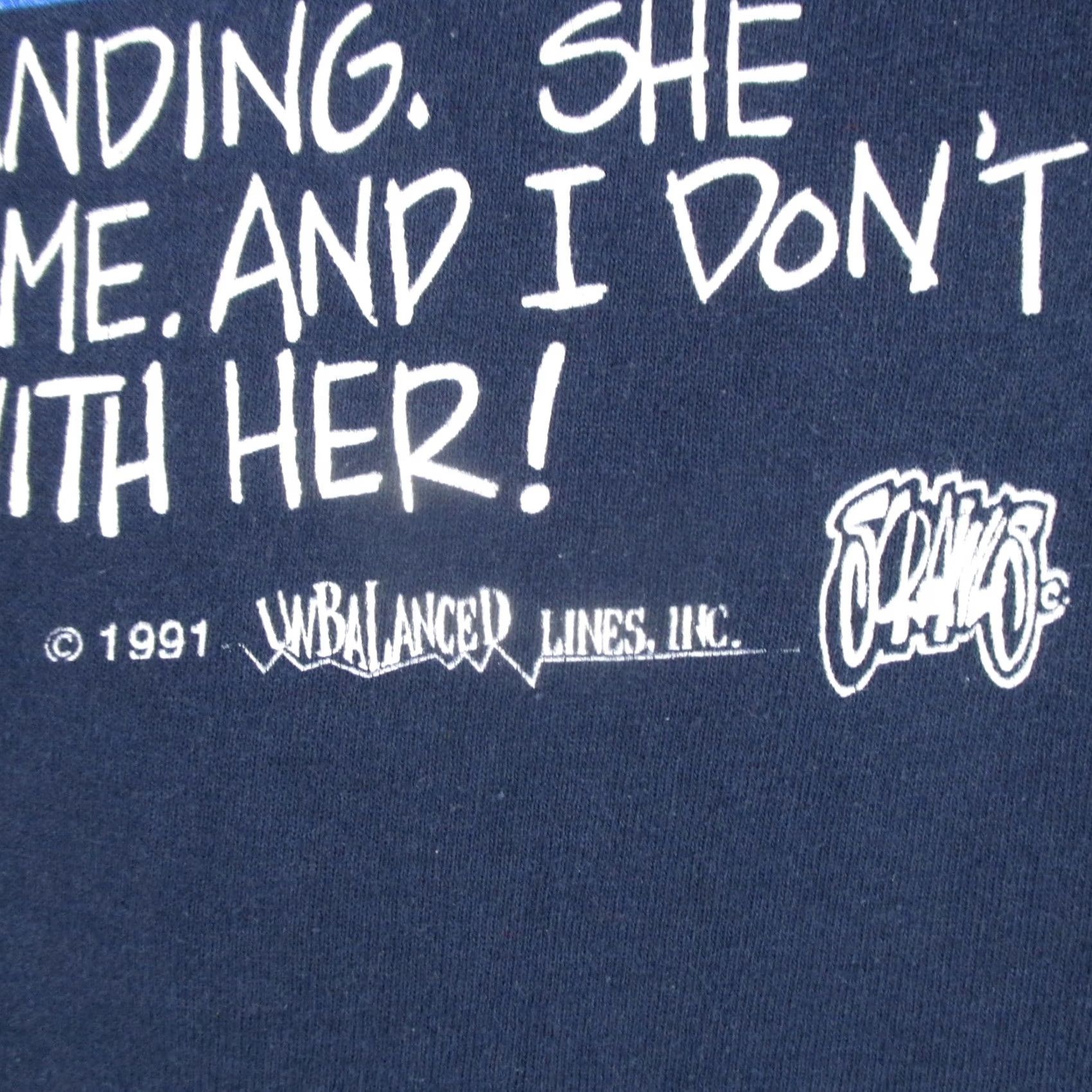 Vintage VINTAGE 90s FISHING WIFE JOKE T-Shirt XL UNBALANCED LINES CARTOON 80s Size US XL / EU 56 / 4 - 7 Thumbnail