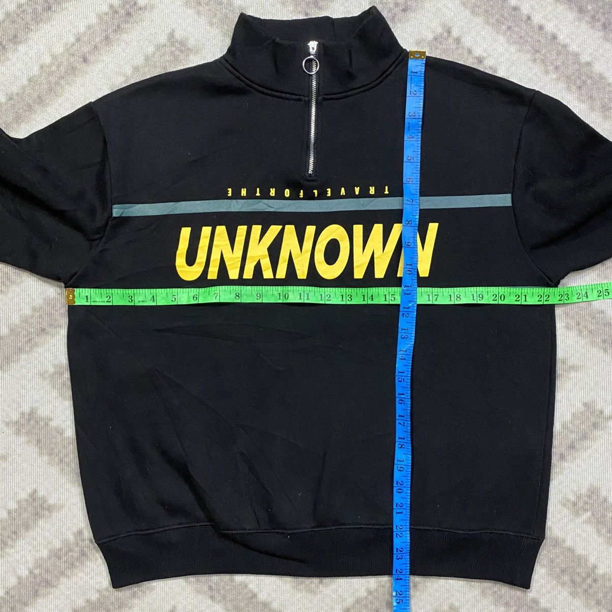 Bershka BERSHKA Quarter Zip Spellout Sweatshirt Size US S / EU 44-46 / 1 - 7 Thumbnail