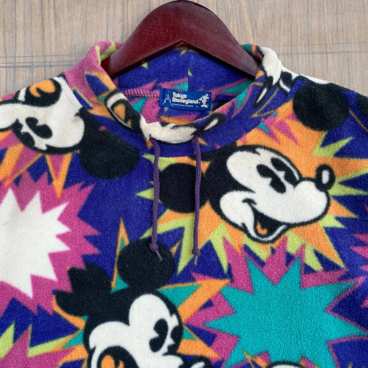 Disney × Mickey Mouse × Vintage Vintage 90s Mickey Tokyo Disneyland Fleece Sweatshirt Size US L / EU 52-54 / 3 - 3 Thumbnail