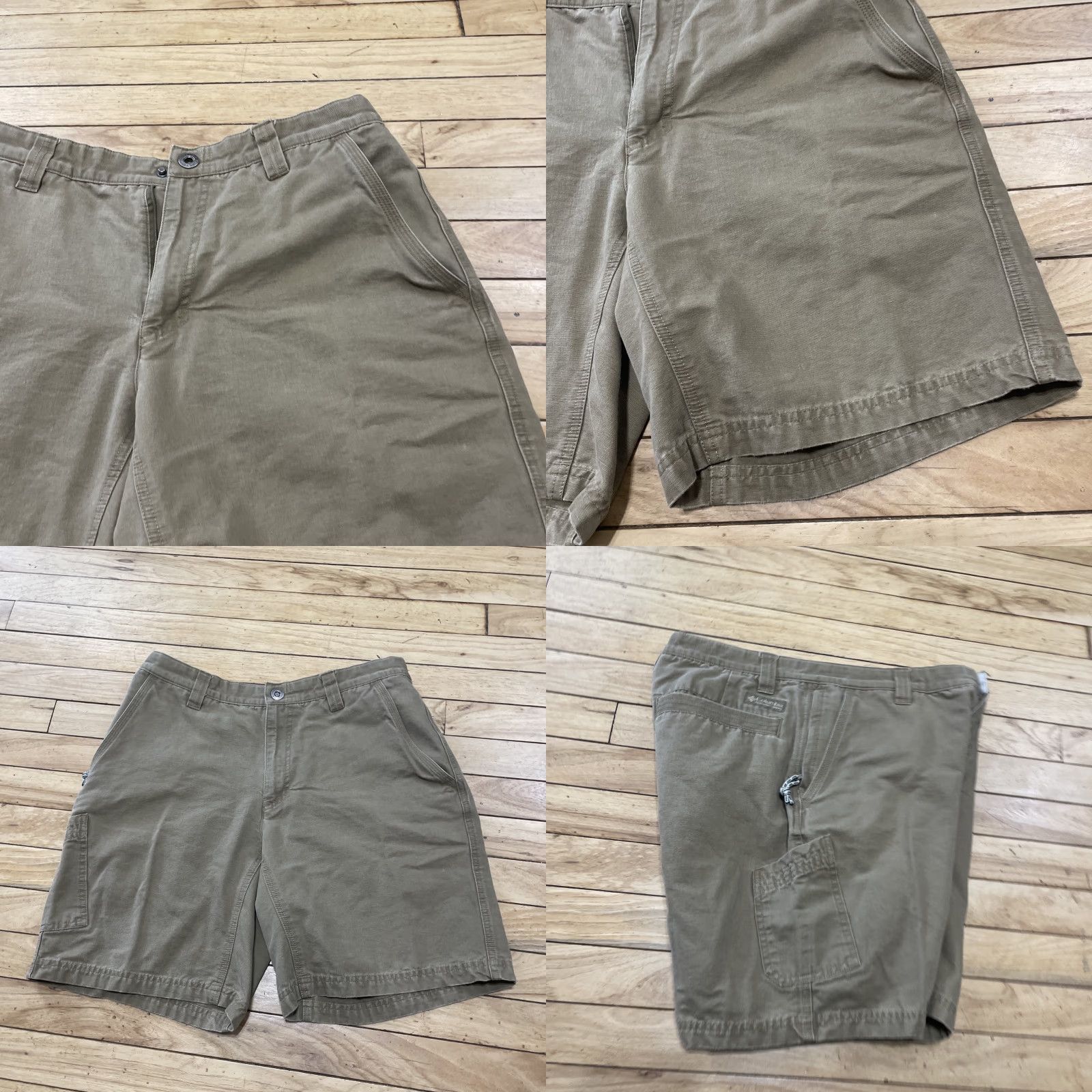 Vintage Columbia Shorts Men 32 Brown Khaki Cargo Hiking Shorts Zip Pocket Thick Twill - Casual Travel Size US 32 / EU 48 - 10 Thumbnail