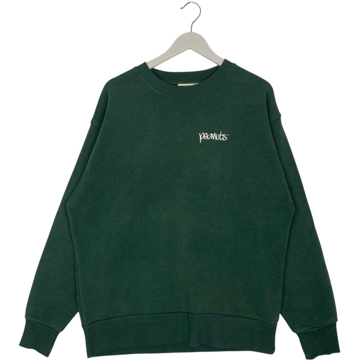 Vintage Peanut Snoopy Sweatshirt Crewneck Green Size M
