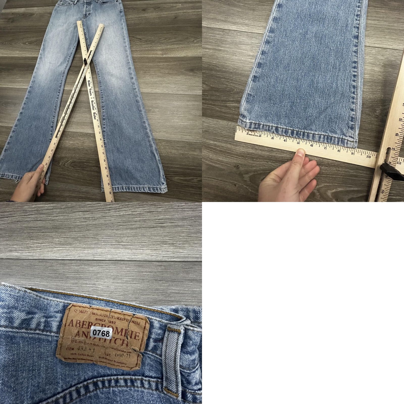 Abercrombie & Fitch VINTAGE Abercrombie & Fitch Jeans Womens 28x32 Low Rise Flare Bootcut USA 90s Size 28" / US 6 / IT 42 - 9 Thumbnail