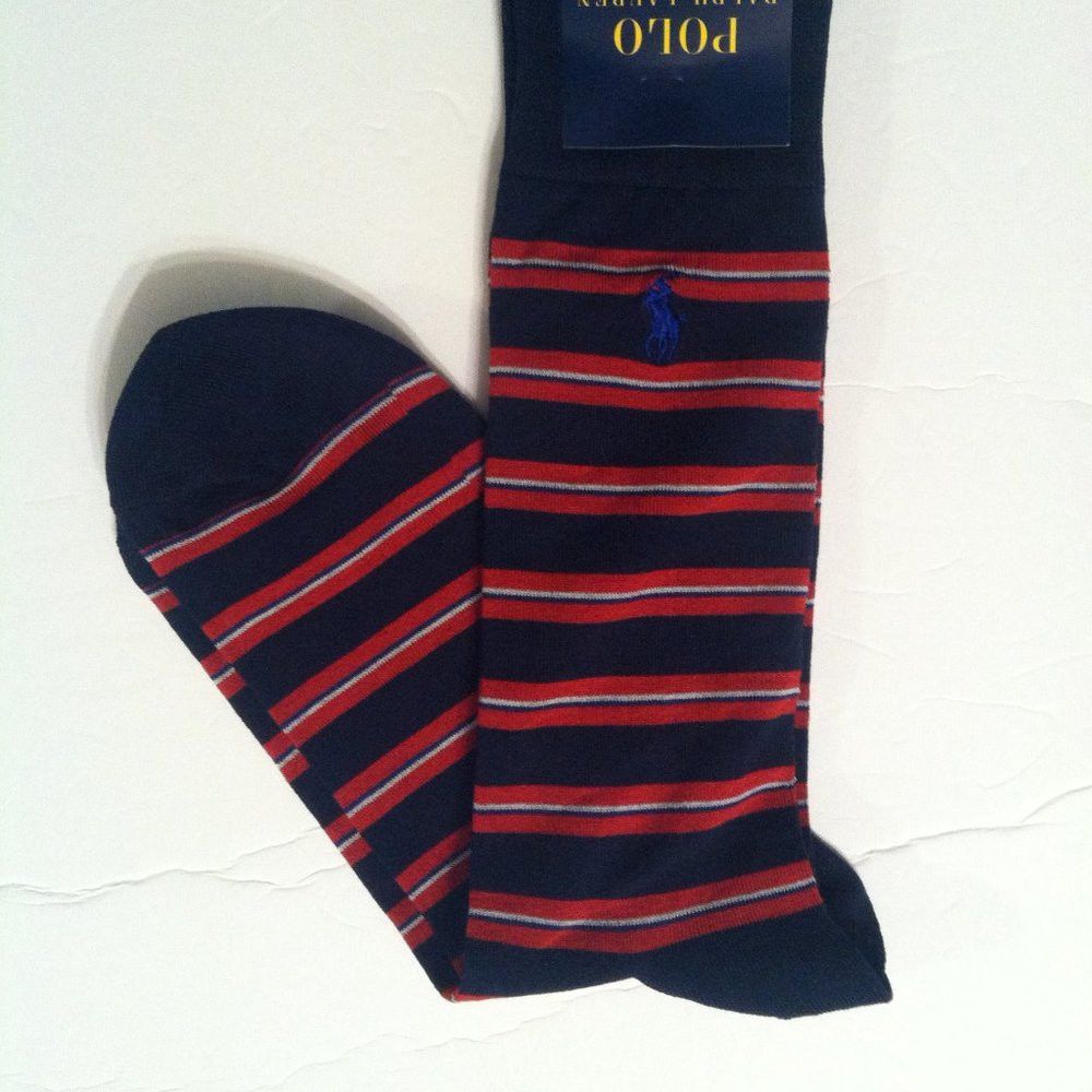 Polo Ralph Lauren POLO RALPH LAUREN MENS NEW DRESS SOCKS FIT SHOE SIZE: 7-12 Size ONE SIZE - 3 Thumbnail