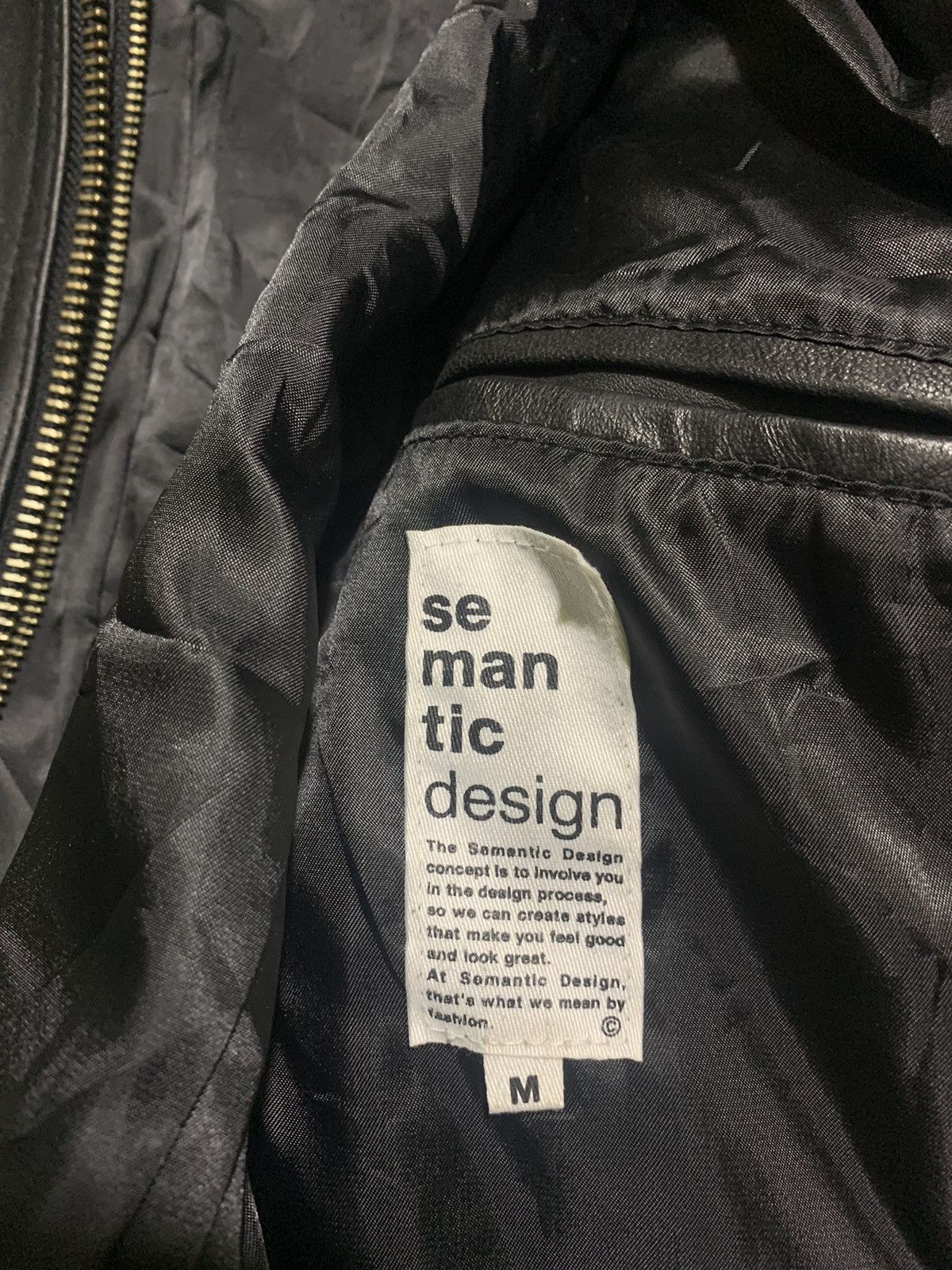 If Six Was Nine × Japanese Brand × semanticdesign Semantic Design Double Zipper Leather Jacket Size US M / EU 48-50 / 2 - 4 Thumbnail