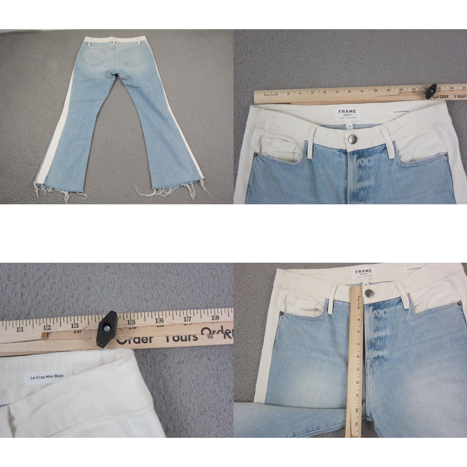 Frame Frame Jeans Womens 29 Blue Mini Bootcut Crop denim USA Made Size 29" - 8 Thumbnail